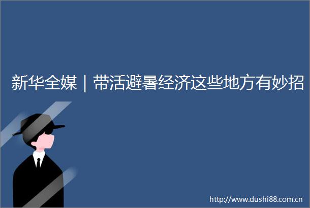 新华全媒｜带活避暑经济这些地方有妙招