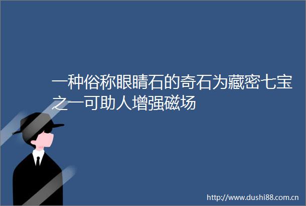 一种俗称眼睛石的奇石为藏密七宝之一可助人增强磁场