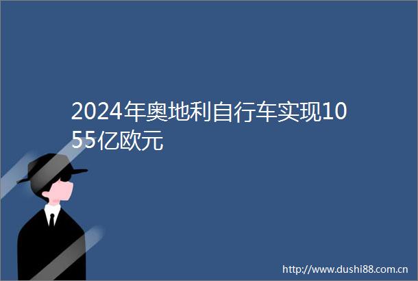 2024年奥地利自行车实现1055亿欧元