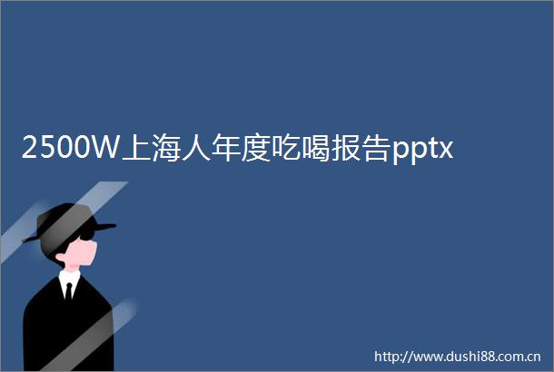 2500W上海人年度吃喝报告pptx