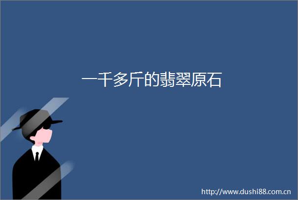 一千多斤的翡翠原石