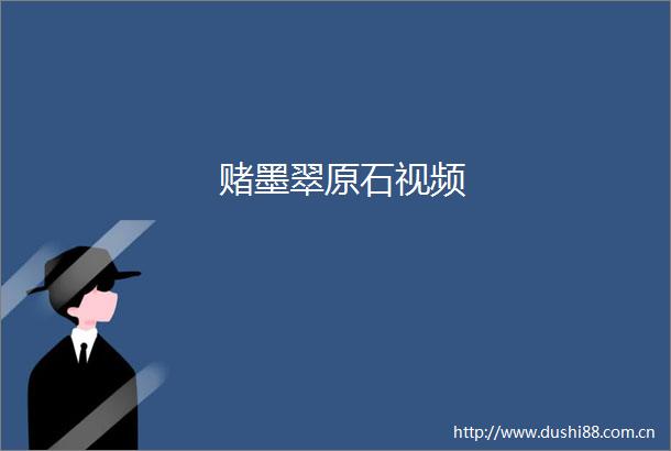 赌墨翠原石视频