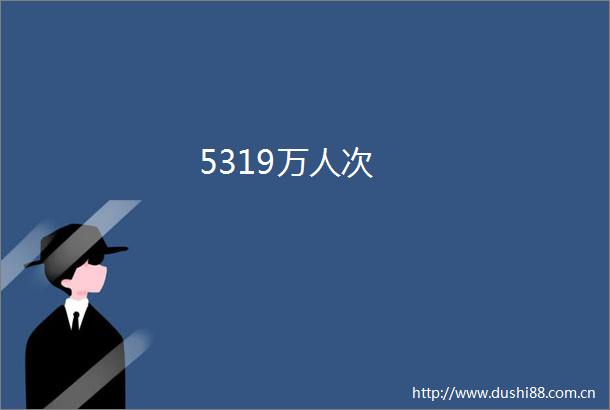 5319万人次