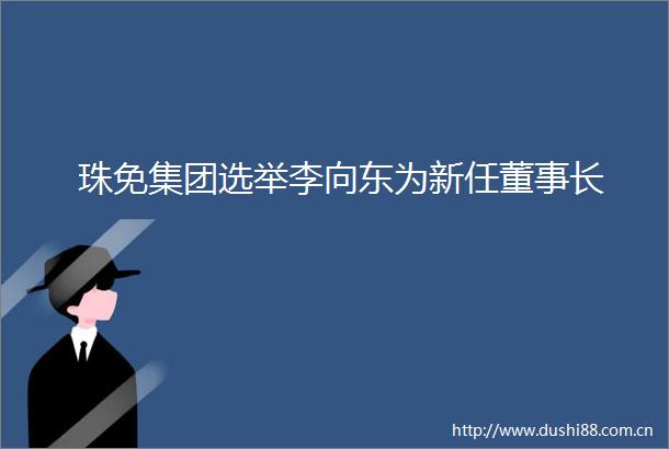 珠免集团选举李向东为新任董事长