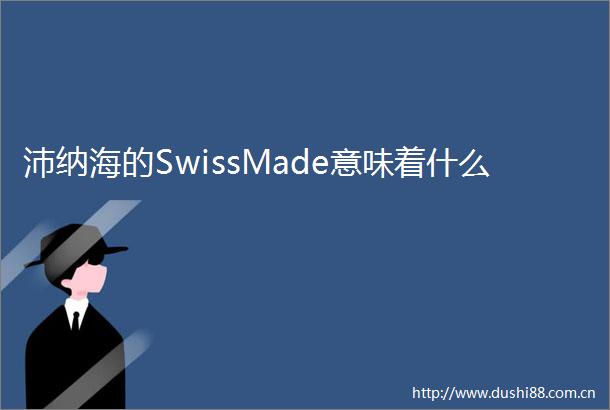 沛纳海的SwissMade意味着什么