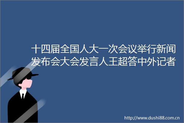 十四届全国人大一次会议举行新闻发布会大会发言人王超答中外记者问