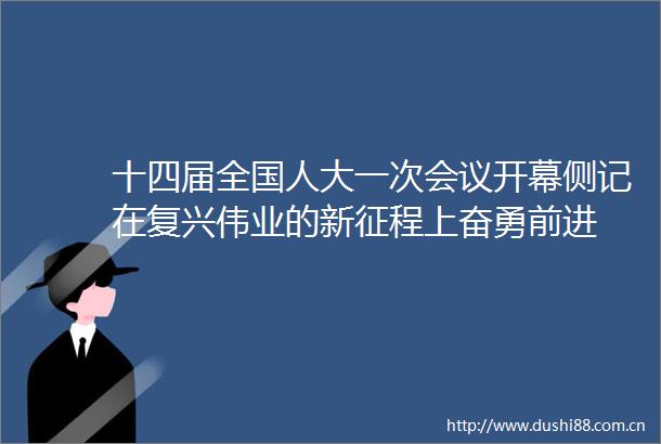 十四届全国人大一次会议开幕侧记在复兴伟业的新征程上奋勇前进