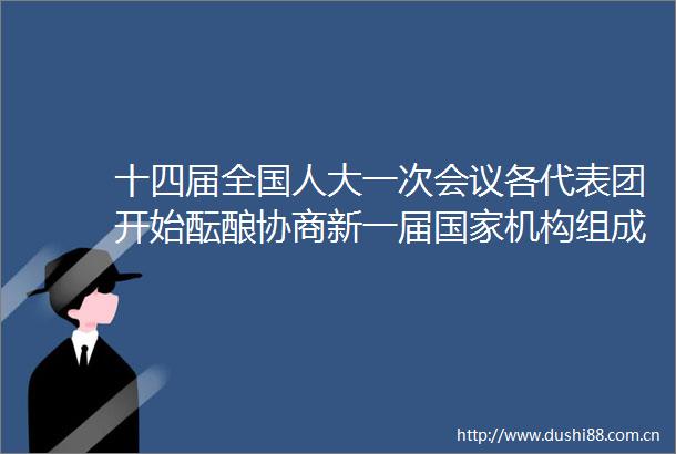 十四届全国人大一次会议各代表团开始酝酿协商新一届机构组成人员人选