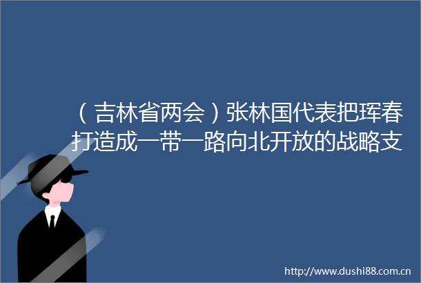 （吉林省两会）张林国代表把珲春打造成一带一路向北开放的战略支点