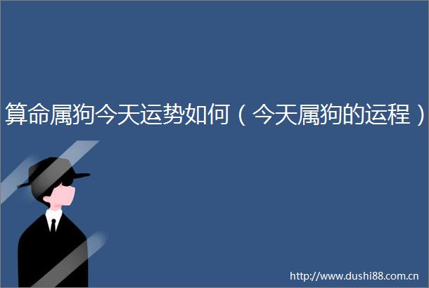 算命属狗今天运势如何（今天属狗的运程）