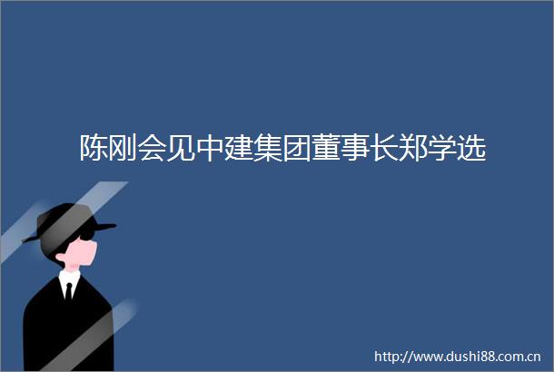 陈刚会见中建集团董事长郑学选