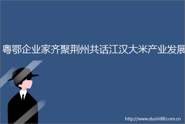 粤鄂企业家齐聚荆州共话江汉大米产业发展