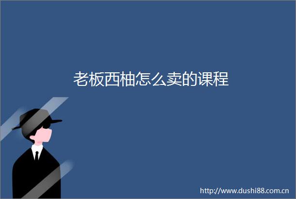 老板西柚怎么卖的课程