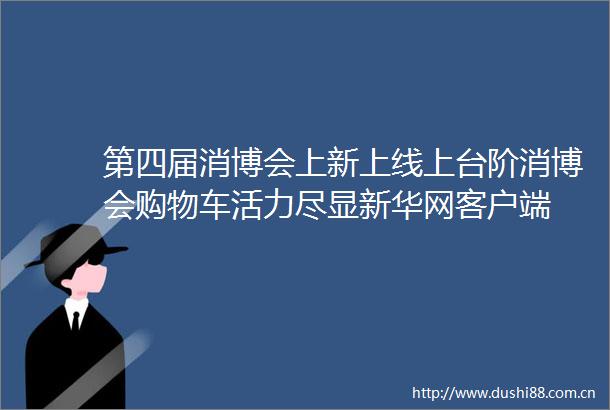 第四届消博会上新上线上台阶消博会购物车活力尽显新华网客户端