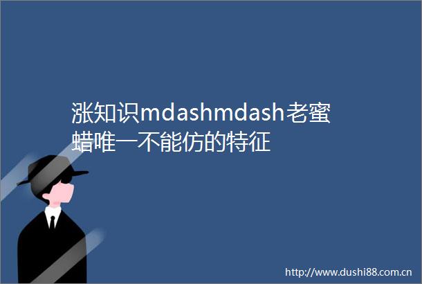 涨知识mdashmdash老蜜蜡唯一不能仿的特征