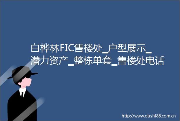 白桦林FIC售楼处▁户型展示▁潜力资产▁整栋单套▁售楼处电话