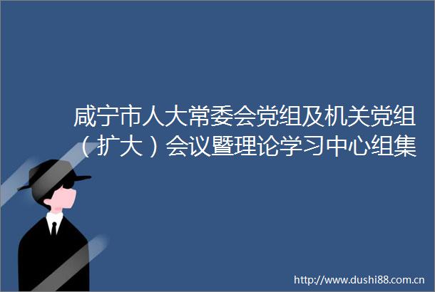 咸宁市人大常委会党组及机关党组（扩大）会议暨理论学习中心组集体学习会议召开