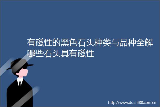 有磁性的黑色石头种类与品种全解哪些石头具有磁性