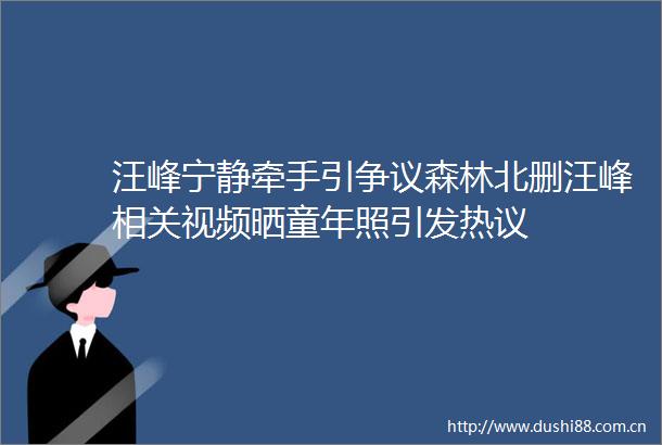 汪峰宁静牵手引争议森林北删汪峰相关视频晒童年照引发热议