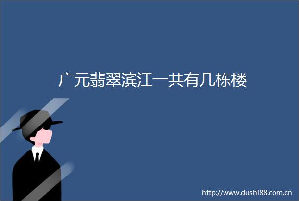 广元翡翠滨江一共有几栋楼