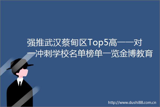 强推武汉蔡甸区Top5高一一对一冲刺学校名单榜单一览金博教育