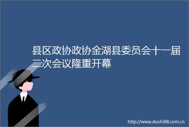 县区政协政协金湖县委员会十一届二次会议隆重开幕