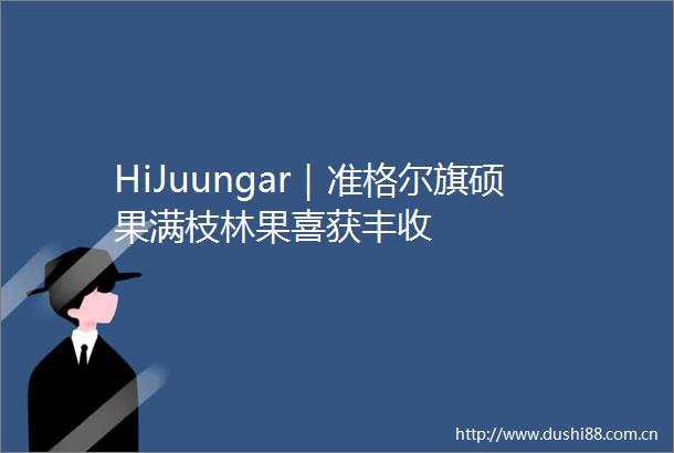 HiJuungar｜准格尔旗硕果满枝林果喜获丰收