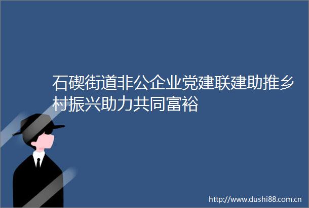 石碶街道非公企业党建联建助推乡村振兴助力共同富裕