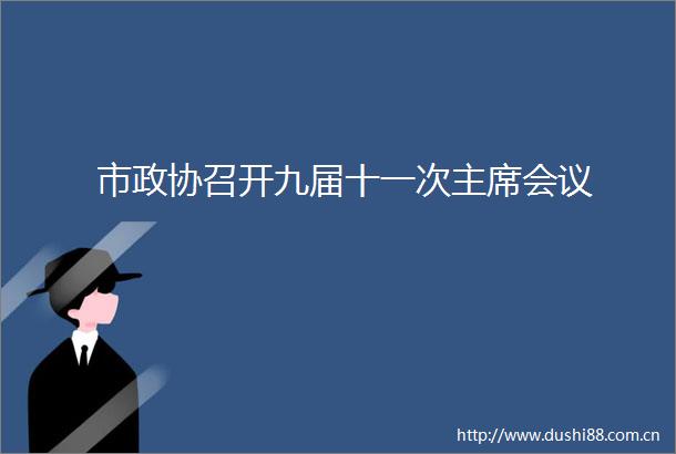 市政协召开九届十一次会议