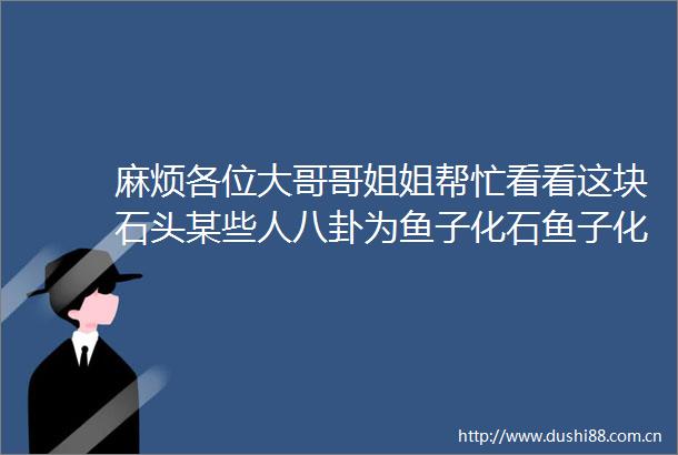 麻烦各位大哥哥姐姐帮忙看看这块石头某些人八卦为鱼子化石鱼子化