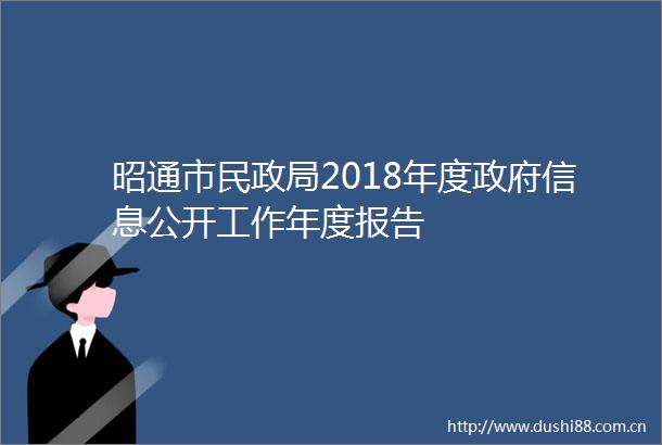 昭通市民2018年度信息公开工作年度报告