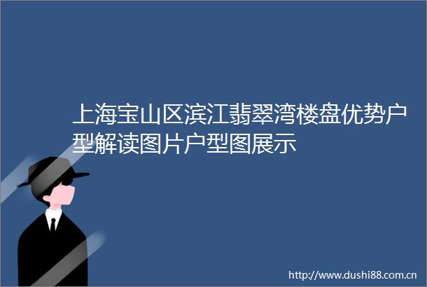 上海宝山区滨江翡翠湾楼盘优势户型解读图片户型图展示