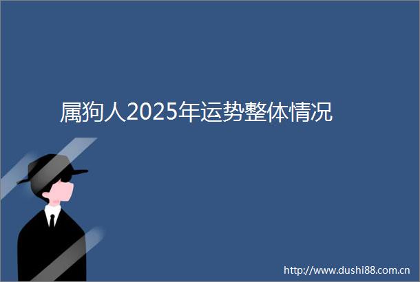 属狗人2025年运势整体情况