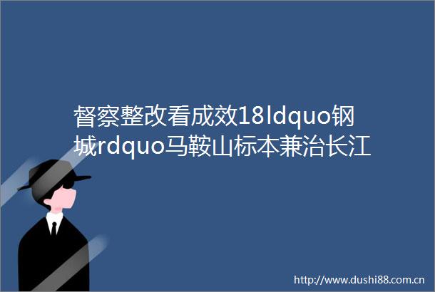 督察整改看成效18ldquo钢城rdquo马鞍山标本兼治长江生态建成效