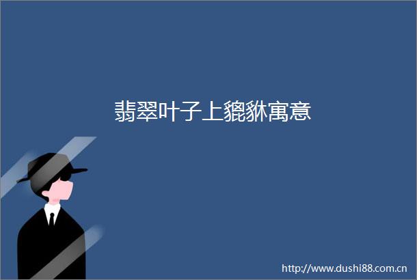 翡翠叶子上貔貅寓意