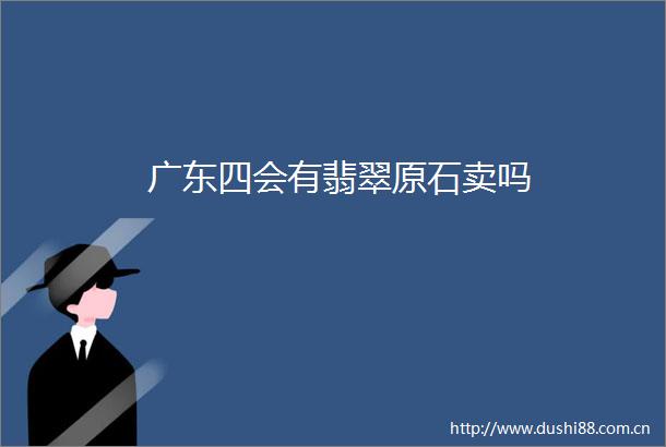 广东四会有翡翠原石卖吗