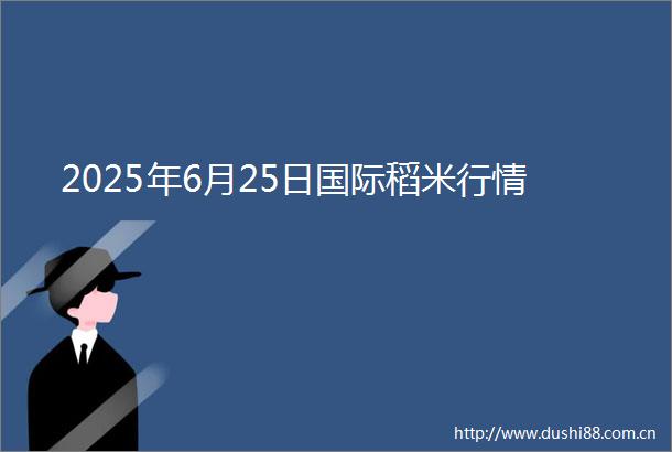 2025年6月25日国际稻米行情