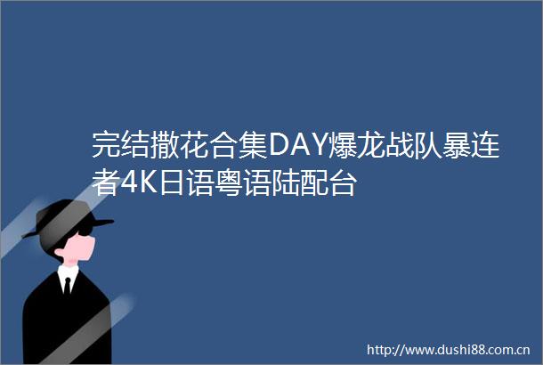 完结撒花合集DAY爆龙战队暴连者4K日语粤语陆配台