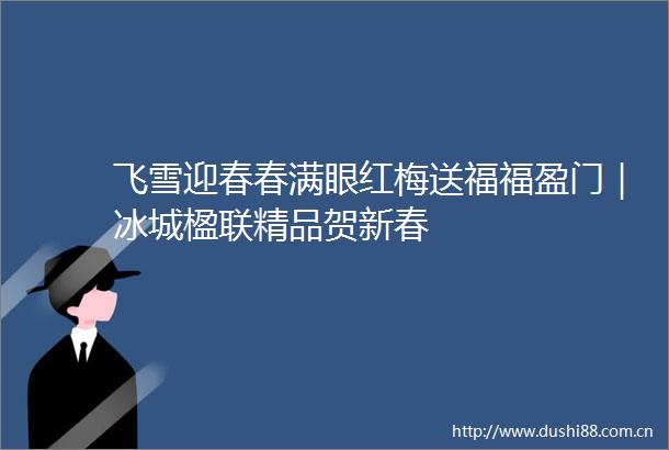 飞雪迎春春满眼红梅送福福盈门｜冰城楹联精品贺新春