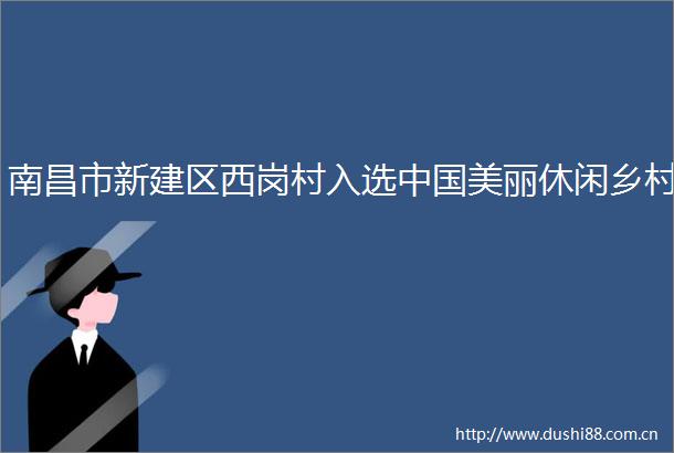 南昌市新建区西岗村入选美丽休闲乡村