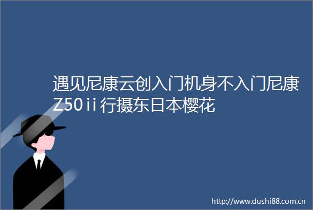 遇见尼康云创入门机身不入门尼康Z50ⅱ行摄东樱花