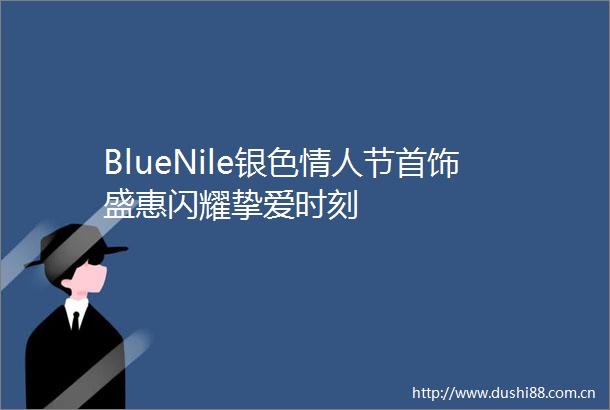 BlueNile银色节首饰盛惠闪耀挚爱时刻