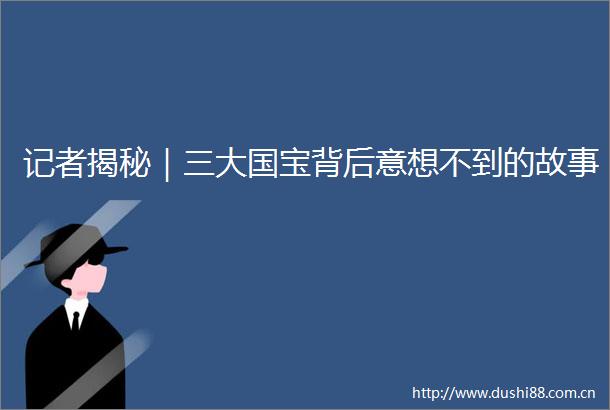 记者揭秘｜三大国宝背后意想不到的故事