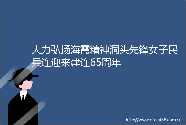 大力弘扬海霞精神洞头先锋女子民兵连迎来建连65周年