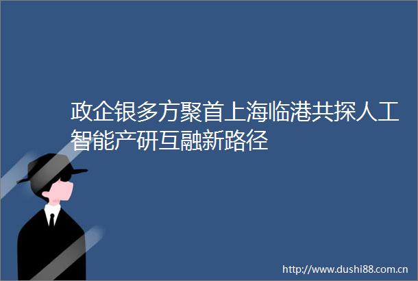 政企银多方聚首上海临港共探人工智能产研互融新路径