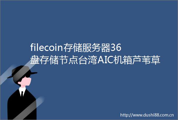 filecoin存储服务器36盘存储节点台湾AIC机箱芦苇草server淘宝店铺