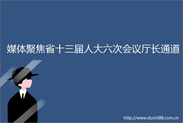 媒体聚焦省十三届人大六次会议厅长通道