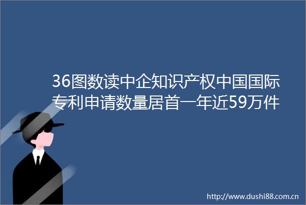 36图数读中企知识产权国际专利申请数量居首一年近59万件