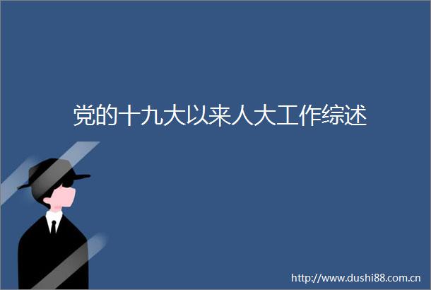 党的十九大以来人大工作综述