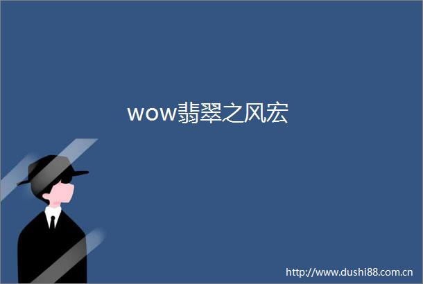wow翡翠之风宏